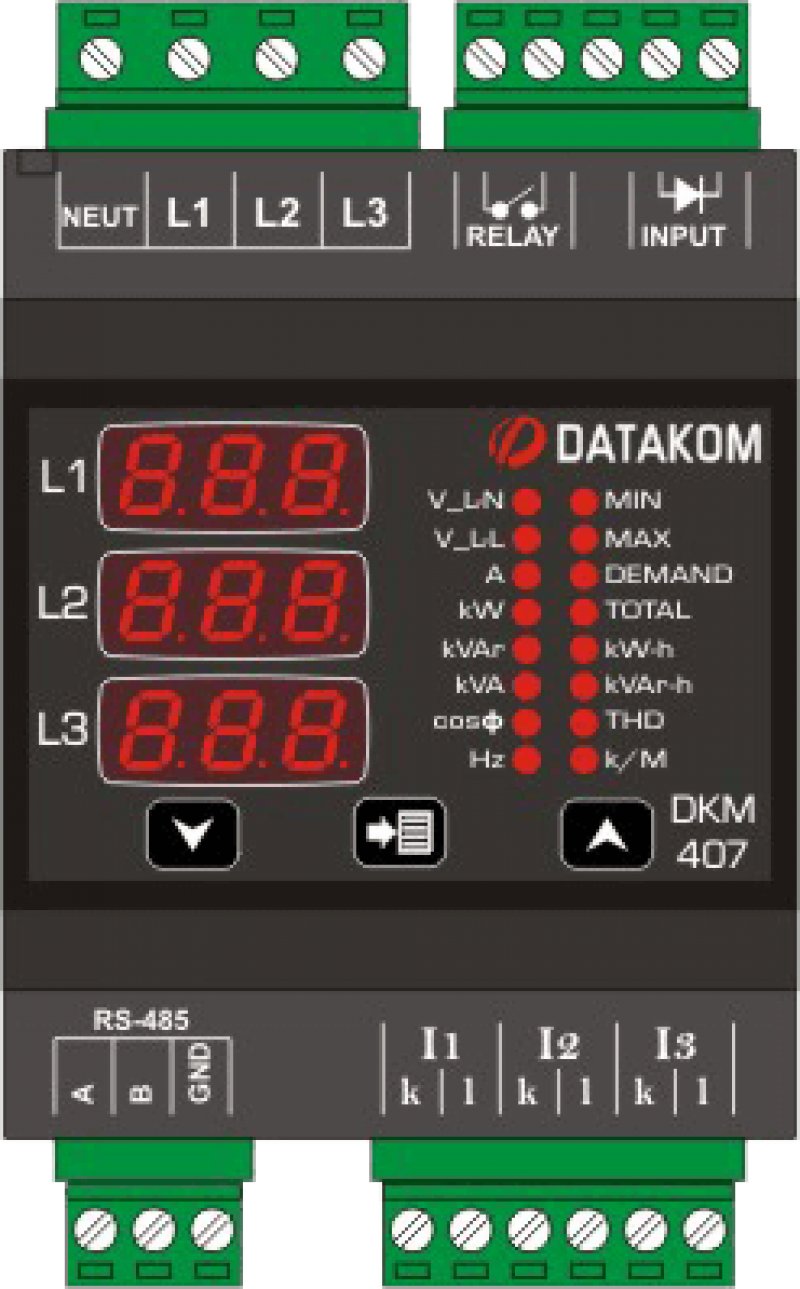 DKM-407 Ray Tipi Şebeke Analizörü